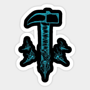 Nobara weapon hammer blue Sticker